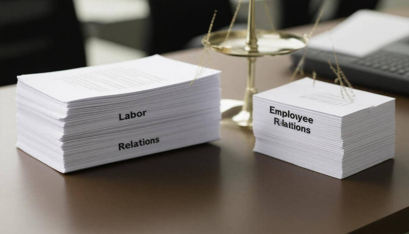Balanced scale with documents